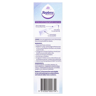 Replens 10-Pack Hormone-Free Vaginal Moisturizer - Long Lasting