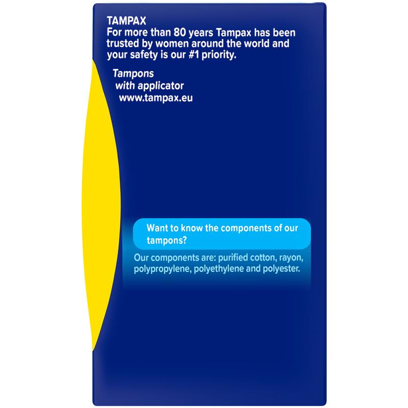 Tampax Pearl Compak Light Flow Tampons, 18 Mini Pack with Leakguard