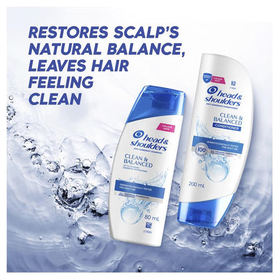 Head & Shoulders Clean and Balanced Shampoo 80ml - Anti-Dandruff Care