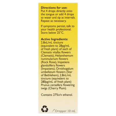 Bach Rescue Remedy 10ml Liquid - Natural Stress Relief