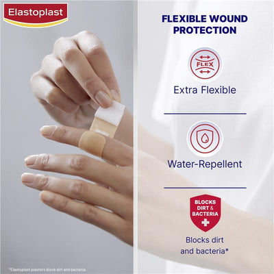 Elastoplast Flexible Fabric Strips - 40 Pack for Everyday Wounds