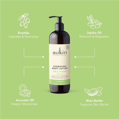 Sukin Hydrating Body Lotion with Lime and Coconut - 500ml