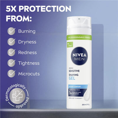 NIVEA MEN Sensitive Shaving Gel with Chamomile & Vitamin E 200ml