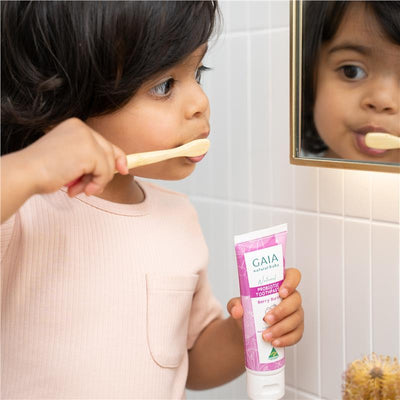 Gaia Natural Baby Probiotic Toothpaste Berry Burst 50g - Fluoride-Free Oral Care