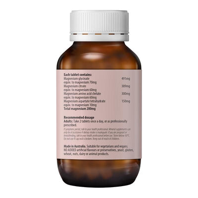 Fusion Magnesium Advanced - 120 Vegan Tablets with Glycinate & Citrate