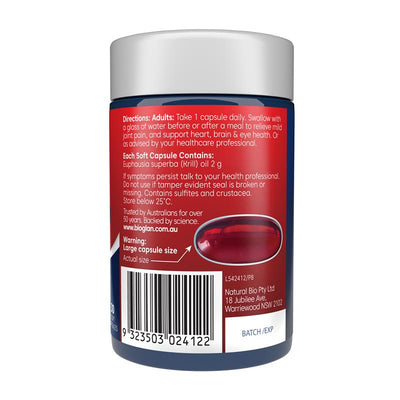 Bioglan Red Krill Oil 2000mg - 30 Capsules for Joint and Heart Health