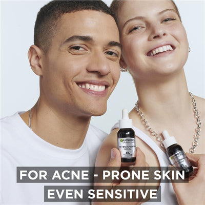 Garnier Pure Active AHA + BHA Charcoal Anti-Blemish Serum 30ml - Clear Skin Solution