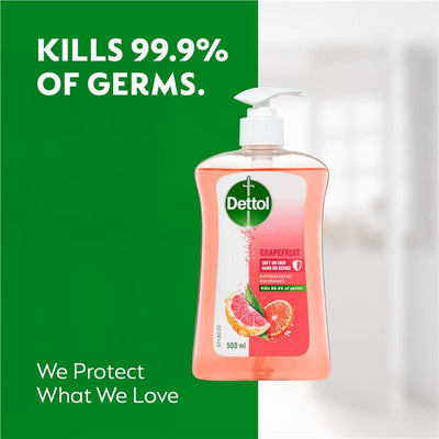 Dettol Antibacterial Liquid Hand Wash Pump Grapefruit - 500ml