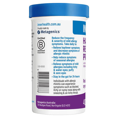 Inner Health Hayfever Relief Probiotic with LP-33® - 40 Capsules
