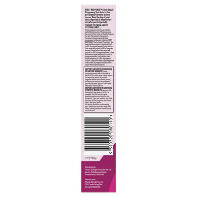 First Response Instream Early Result Pregnancy Test - 1 Test, 6 Days Early, 99% Accurate