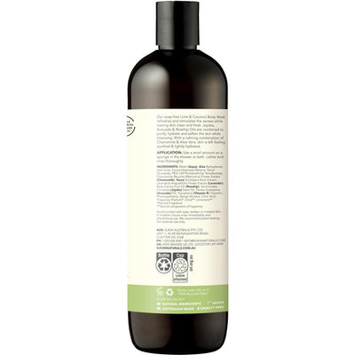 Sukin Lime & Coconut Botanical Body Wash 500ml – Natural, Soap-Free