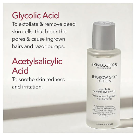 Skin Doctors InGrow Go Solution for Ingrown Hairs - 120ml-Auzzi Store
