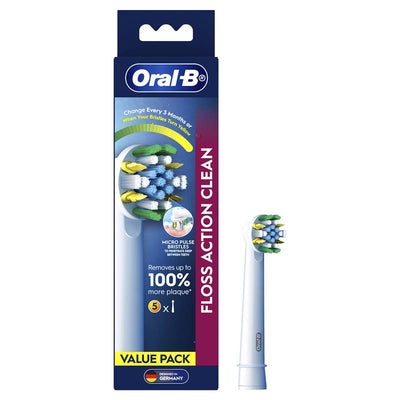 Oral-B Floss Action Clean Electric Toothbrush Refills 5 Pack