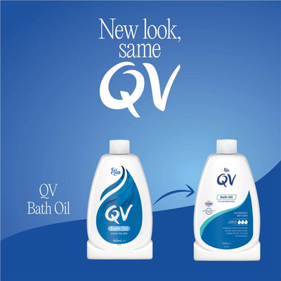 QV Bath Oil 500mL – Non-Greasy, Fragrance-Free for Dry & Sensitive Skin