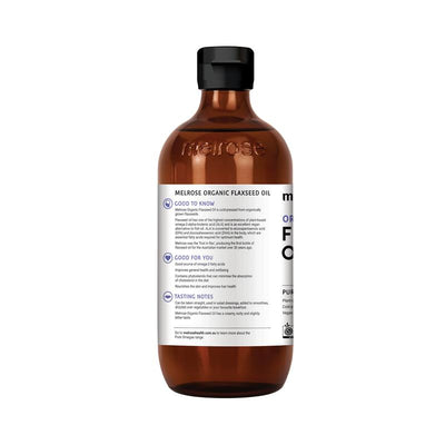 Melrose Organic Flaxseed Oil 500ml - Cold Pressed, Vegan Omega-3