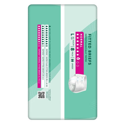 Depend Fitted Briefs Large - 8 Pack for Superior Incontinence Care