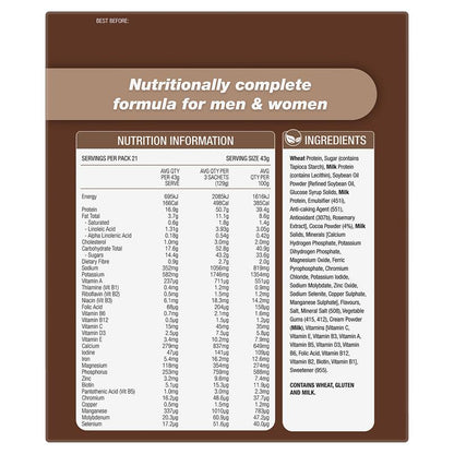 Optislim VLCD Meal Replacement Shake Chocolate 21x43g Sachets - Nutritionally Balanced Weight Management-Auzzi Store