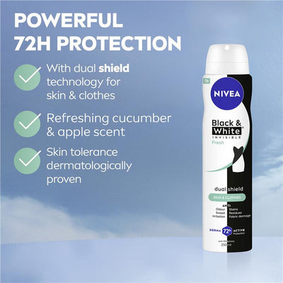 NIVEA® Black & White Fresh Aerosol Deodorant - 250ml