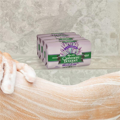Cashmere Bouquet Lavender Bar Soap, 4 Pack 100g – Gentle Cleansing