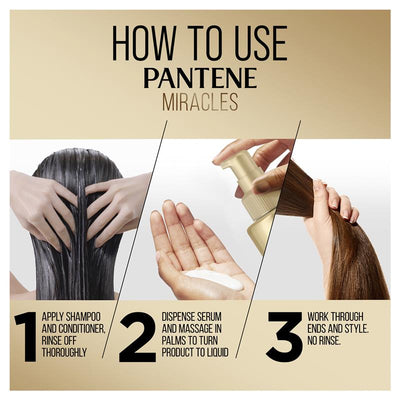 Pantene Miracles Hyaluron Clarify & Hydrate Silicone-Free Shampoo 375ml - Deep Cleansing & Hydration