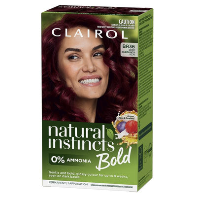 Clairol Natural Instincts Bold Deep Burgundy Permanent Hair Colour 180g