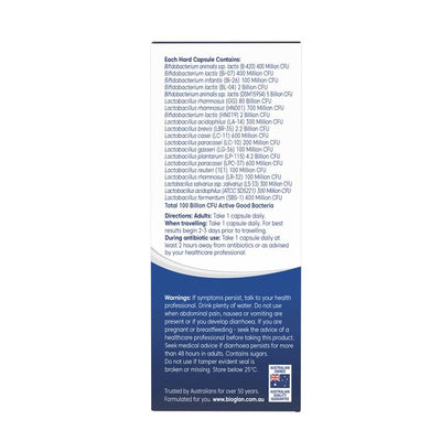 Bioglan Platinum 100B CFU Probiotics, 20 Strains, 60 Capsules
