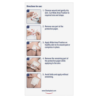 Elastoplast Sensitive Wide Area Fixation Tape 1m x 10cm - Gentle Adhesion for Wound Care