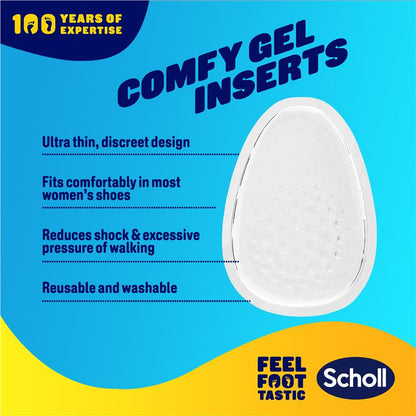 Scholl Party Feet Gel Heel Cushions – 1 Pair, Ultra Slim & Non-Slip