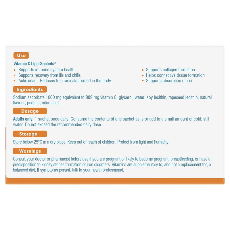 Lipo-Sachets Vitamin C Original 5g - 30 Sachets for Superior Absorption