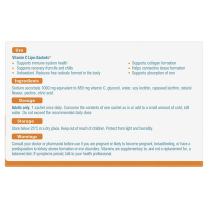 Lipo-Sachets Vitamin C Original 5g - 30 Sachets for Superior Absorption