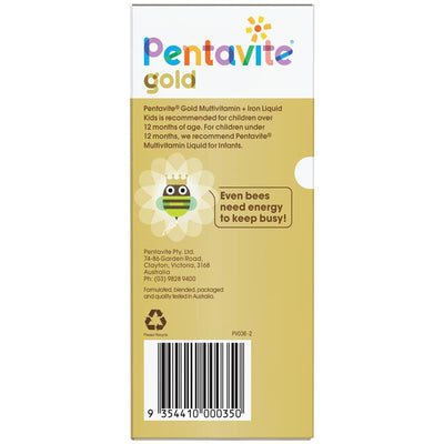 Pentavite Gold Kids Multivitamin Liquid with Iron 200ml