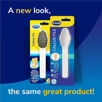 Scholl Callus File – Dual Sided Manual Foot File for Removing Hard Skin