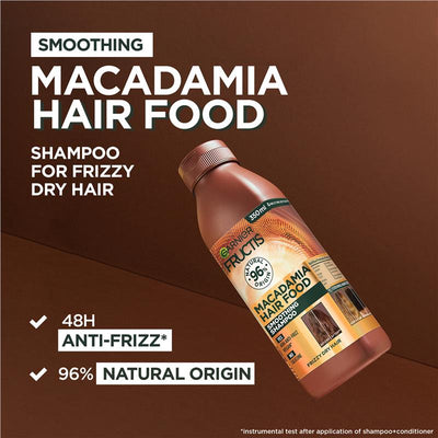 Garnier Fructis Smoothing Macadamia Shampoo for Unruly Hair - 350ml
