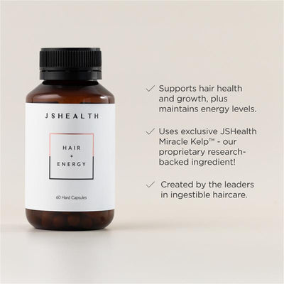 JSHEALTH Hair + Energy Formula 60 Capsules - Ultimate Hair Support