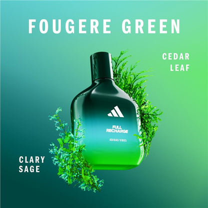 Adidas Vibes Full Recharge for Him Eau de Parfum 100ml - Energizing Fragrance