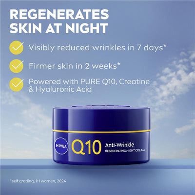 NIVEA Q10 Anti-Wrinkle Replenishing Night Cream 50ml - Restore Your Skin Overnight