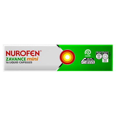 Nurofen Zavance 16 Mini Liquid Capsules - Rapid Pain Relief
