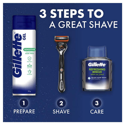 Gillette Men’s Sensitive Skin Soothing Shave Gel with Aloe Vera - 195g