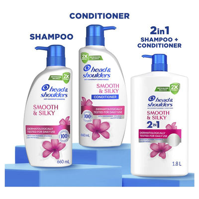 Head & Shoulders Smooth & Silky Conditioner 660ml - Silky Smooth Finish