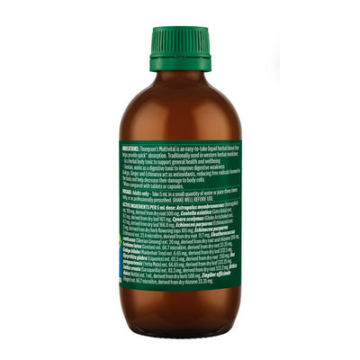 Thompson's Multivital Liquid Herbal Tonic - 200ml - Supports Health & Wellbeing