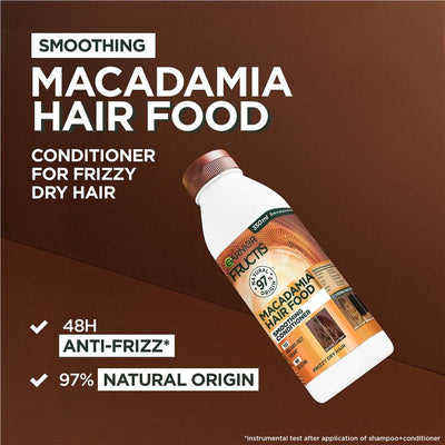 Garnier Fructis Smoothing Macadamia Conditioner for Unruly Hair - 350ml