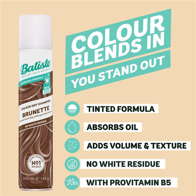 Batiste Dry Shampoo for Medium & Brunette Hair - 200ml