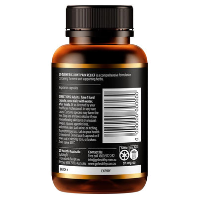 GO Healthy Turmeric Joint Pain Relief - 60 Hard Capsules