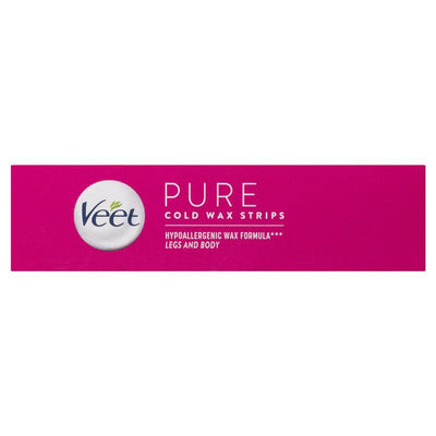 Veet Pure Cold Wax Strips for Legs - 20 Pack