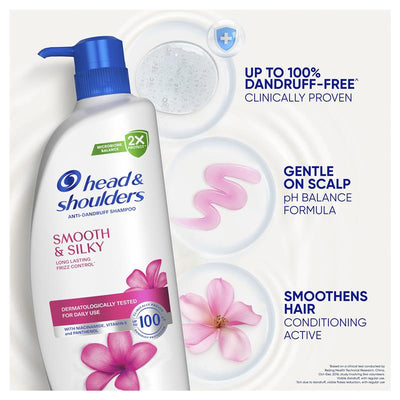 Head & Shoulders Smooth & Silky Anti-Dandruff Shampoo 850ml