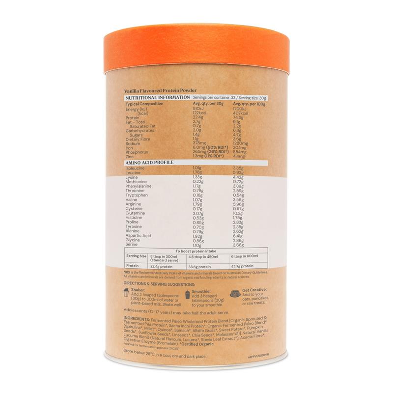 Amazonia RAW Gentle Digest Vanilla 1kg - Organic Plant Protein & Multivitamin