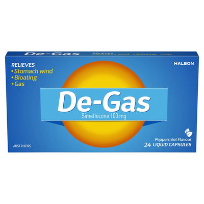 De Gas 24 Capsules - Effective Relief for Adults and Teens