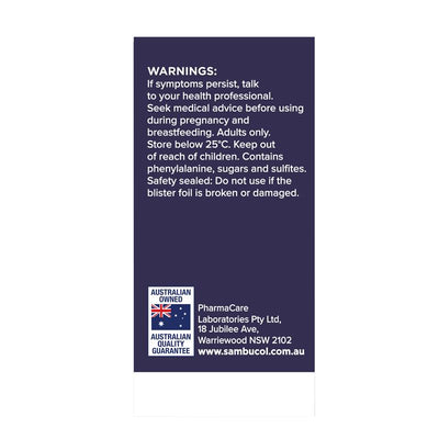 Sambucol Cold & Flu Double Strength 12 Capsules - Immune Support
