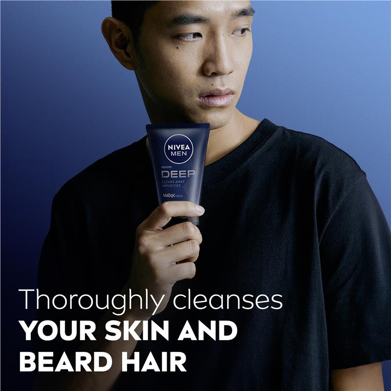 NIVEA for Men Deep Face Wash 100ml - Ultimate Cleanse for Men's Skin - Auzzi Store