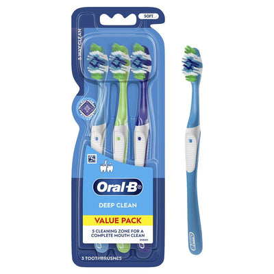 Oral-B Complete 5 Way Clean Soft Toothbrush - 3 Pack